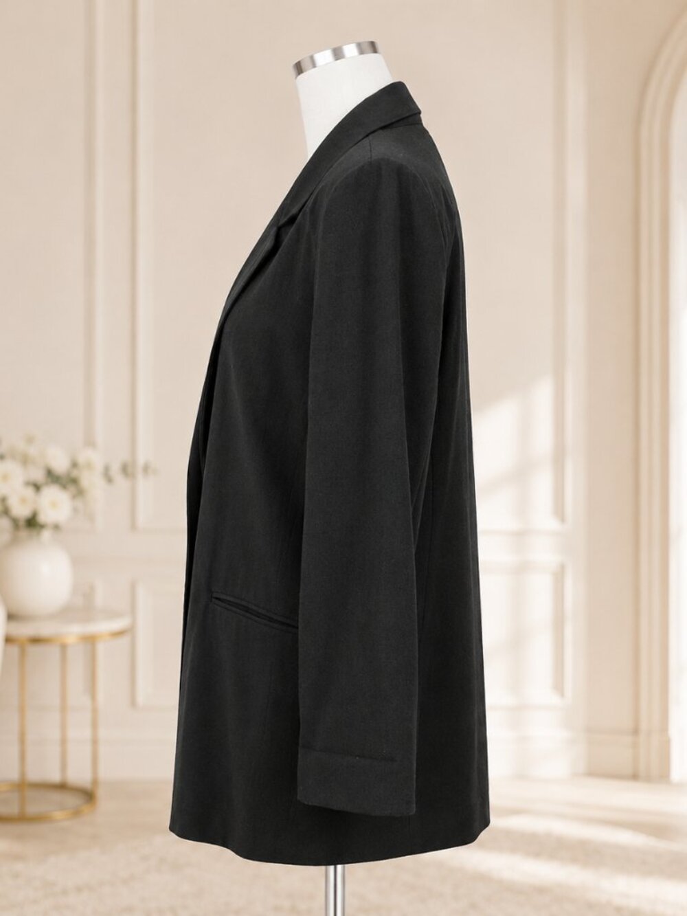 Sag Harbor Women’s Black Longline Blazer Size 12 Like New - Picture 4 of 6